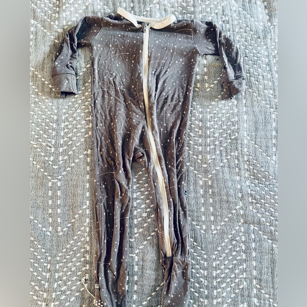 Kicked Pants Constellation Bamboo Zip Up Jammies with Footies